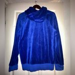 Juicy Couture  Velour Royal Blue Zip Up Hoodie size L Photo 2