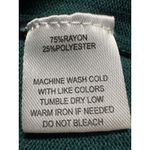 Indigo Rose Blouse Sheer Sleeve Gold Square Accents Top Green 2X Photo 4