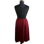 Anthropologie Hey There By Karen Walker Pleated Polka Dot Midi Skirt Red Size 12 Photo 2