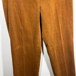J. McLaughlin Corduroy Pant Women 10 Brown Caramel Straight Minimal Preppy Modest Photo 3