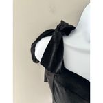 Petal + Pup Black Velvet Corset Top Sweetheart Tie Shoulder Women's Medium Photo 3