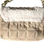 ZARA Quilted Shearling Shoulder Bag Tan Photo 2