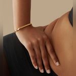 MONICA VINADER Signature Thin Bangle 18k Gold Vermeil, BN WITH BOX, Small, $425 Photo 1