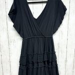 Anthropologie Daily Practice by Dress Women Size XS Black Tiered Ruffle Mini Photo 5