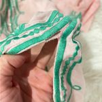 Tibi  for Sea Island Boho Pink Green Embroidered Tunic Top Beach Coverup Medium Photo 6