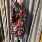 Loft Womens Size Small Blue Pink Floral Short Sleeve Cotton Crewneck Shirt NEW Photo 9