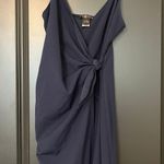AQUA Navy Mini Wrap Dress Photo 1
