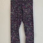 Lululemon Athletica high waisted vibrant Purple mini floral Leggings size 4 Photo 0
