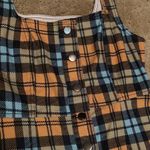 Urban Outfitters  Orange Blue Plaid Button Jumper Photo 2
