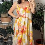 Free People  Moonshine Midi Dress Floral Yellow White Medium Photo 0