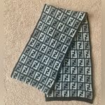 Fendi Authentic unisex double sided double layer monogram wool cashmere scarf Photo 1