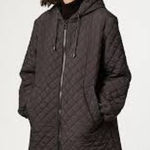 Bernardo Black Diamond Quilted Hooded Puffer Coat - Size 3X Photo 0
