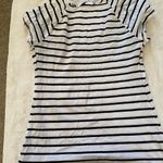 Victoria's Secret Victoria’s Secret Sport black white stripe short sleeve v neck tee S 70% cotton Photo 3
