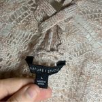 Signature Studio  Tan-Pink Knit Open Front Cardigan L Photo 1