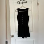 Merokeety  Black Romper with Buttons Photo 1