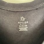 Aerie Offline by Women’s XL Grey Ribbed Crop Longsleeve Photo 1