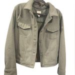 Joie  fuzzy fleece jacket shacket trucker sage green XL Photo 0