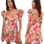 For Love & Lemons NWT! Dascha Puff Sleeve Floral Mini Dress - Size Medium Photo 1