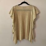 autumn cashmere Cream 100% Cashmere Short Sleeve Sweater Women's size Small Photo 4