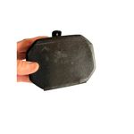 None Black Faux Leather Jewelry Box With Mirror & Initial E Monogram - Travel Size 5" Photo 4