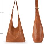 Montana West  Hobo Shoulder Bag Vegan Leather‎ Purse Women's Tan Foldable Slouchy Photo 2