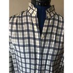 Joie NWT  Mintee Ruffle Blue and White Windowpane Shirt Photo 7
