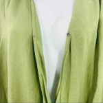 Terra & Sky  Green Long Sleeve Open Wrap‎ Top 4X Photo 8