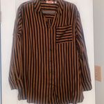 Copper And Black Blouse Size XL Photo 0