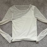 Abercrombie & Fitch Abercombie Mesh Long Sleeve One Shoulder Top Photo 0