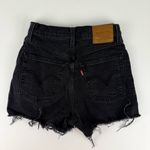 Levi's Levi’s Ribcage Straight Black Denim Jean Shorts Photo 4