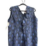 Marni Navy Blue Polka Dot Sleeveless Ruffle Dress Designer Dress Size 42 Photo 3