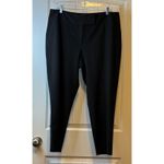 Talbots  Heritage Black Flat Front Ankle Crop Pants Side Slit Size 14p Workwear Photo 2