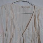 Chelsea and Violet Cream Embroidered Lace Cottage Core Boho Blouse Size L Photo 1