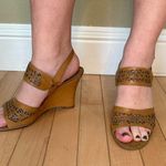 Franco Sarto Cut Out Leather Wedge Heels - 7 1/2 M Photo 1