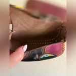 Colorful Leather Crossbody Bag with Sunflower Design Pink Photo 2