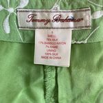 Tommy Bahama Silk Blend Green & White Floral eyelet embroidered Capri Pants 6 Photo 6