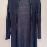 Eileen Fisher Organic Linen Lightweight Cardigan Sweater Women's XS Navy Blue Photo 0