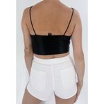 SheIn Women's Faux Leather Black Cropped Tank Top Size Small Photo 1