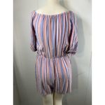 Paige Aubrie Stripe Self-Tie Waist Romper in Afterglow Multi Size L *No Belt* Photo 3