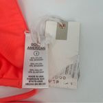 Good American Bikini Top Medium Tiny Ties String Triangle Neon Coral Teeny NWT Photo 6