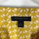 Banana Republic  Satin Yellow White V Neck 3/4 Sleeve Blouse Size Medium Photo 2