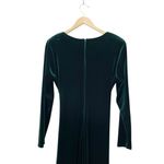Fiesta Emerald Green Velvet Gown Size XL Long Sleeve Draped Wrap Maxi Dress VTG Photo 6