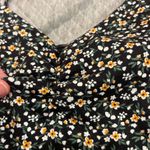 Chic Black Floral Midi Dress Photo 3