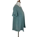 Altar'd State Top Small Blue Short Sleeve Boho Cottagecore Casual Chic Photo 1