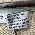 Vtg Robert Scott Ltd Women Linen Cotton Open Knit Sweater M Relaxed Slouchy Boho Tan Size M Photo 4