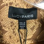 Lucy Paris Snakeskin Moto Jacket Brown Tan Size Small Photo 5