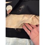 Anthropologie Ruth Embroidered Polka Dot Ribbon Pleated Hem Straight Skirt Black Women Size 10 Photo 7