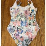 Johnny Was NWT Neon Jungle Eyelet One Piece Swimsuit Size Medium $228 Photo 6