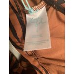 Kona Sol Womens Zebra Print Cross Tie Back Bikini Top Brown Black  Size Small Photo 3