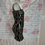 Akira Chicago Women's Sleeveless Gold & Black Weave Bandage Bodycon Mini Dress 5 Photo 4